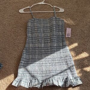 Blue and White Plaid Sundress